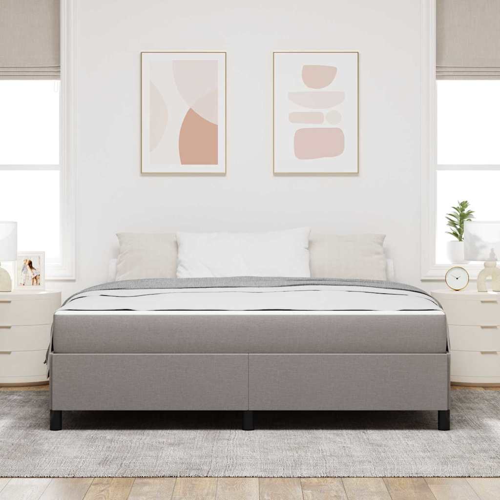Box spring seng Gråbrun 180 x 200 cm Stof