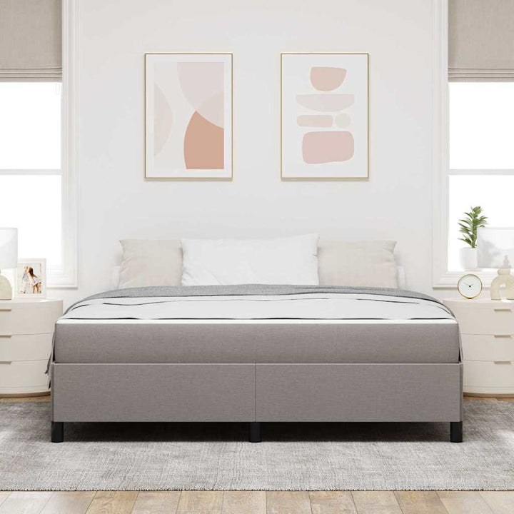 Box spring seng Gråbrun 180 x 200 cm Stof
