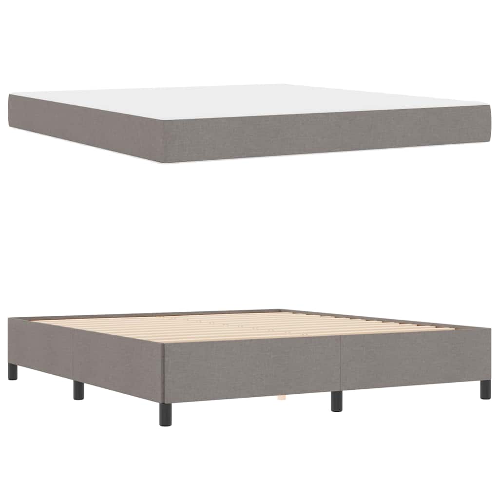 Box spring seng Gråbrun 180 x 200 cm Stof