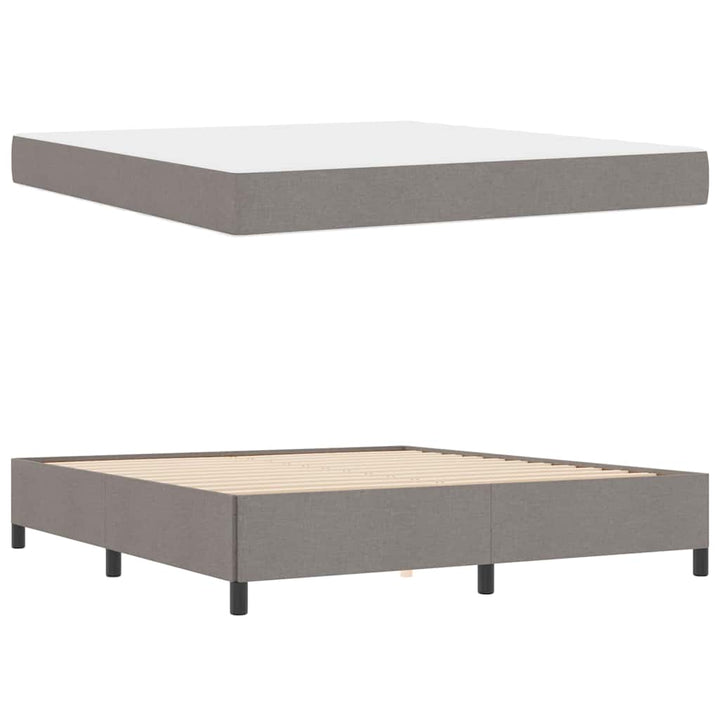 Box spring seng Gråbrun 180 x 200 cm Stof