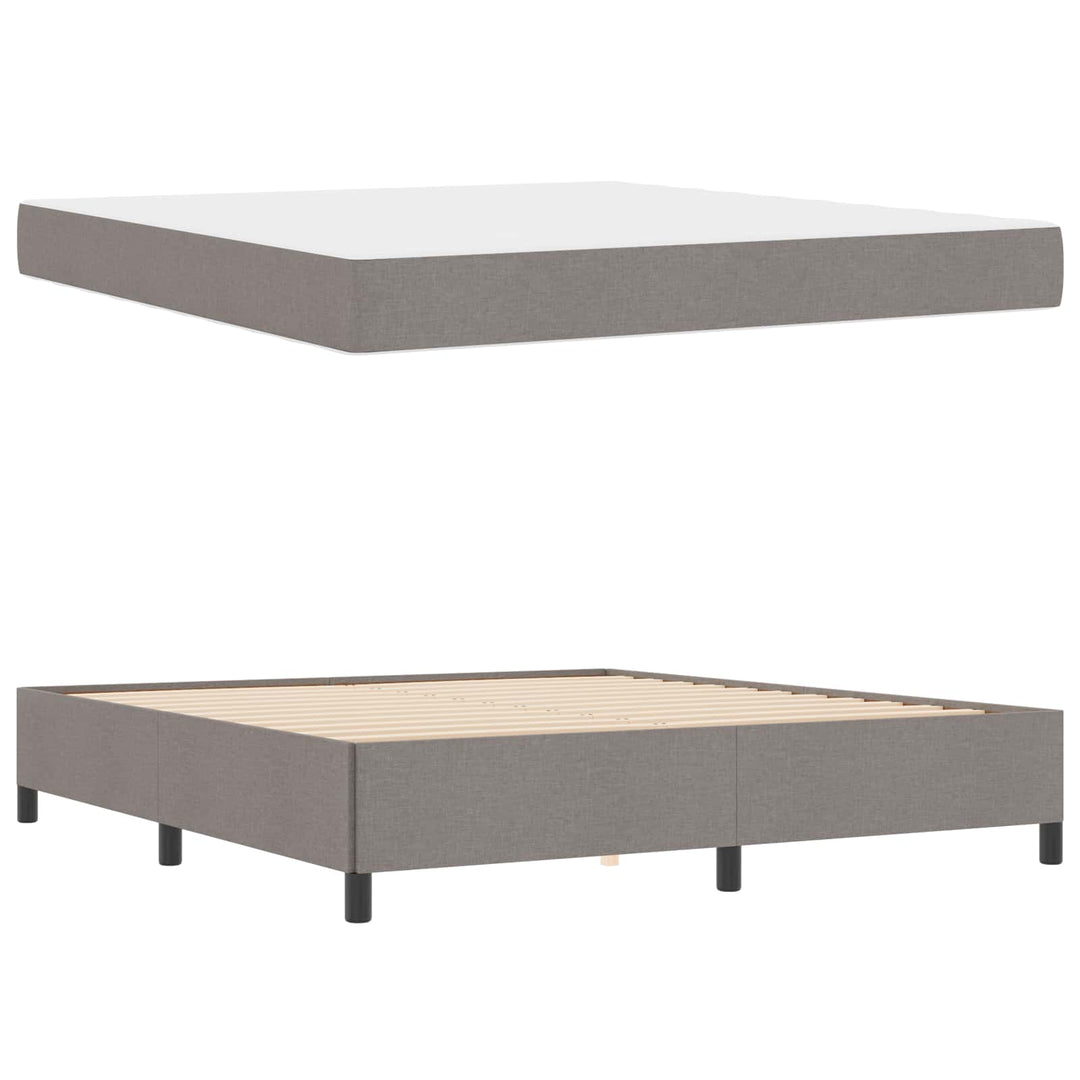 Box spring seng Gråbrun 180 x 200 cm Stof