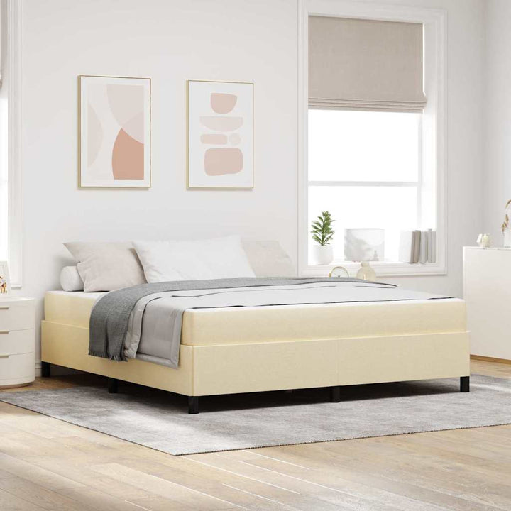 Box spring seng Creme 180 x 200 cm Stof
