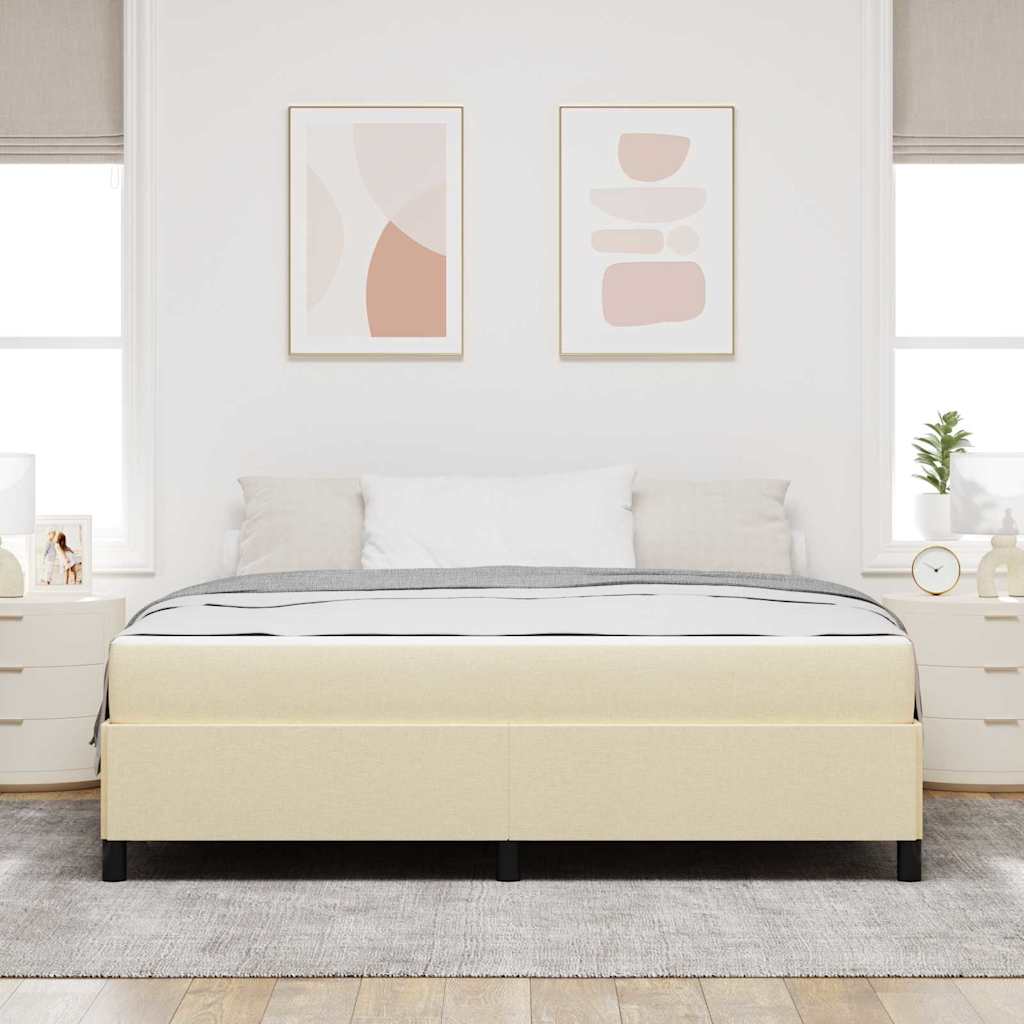 Box spring seng Creme 180 x 200 cm Stof
