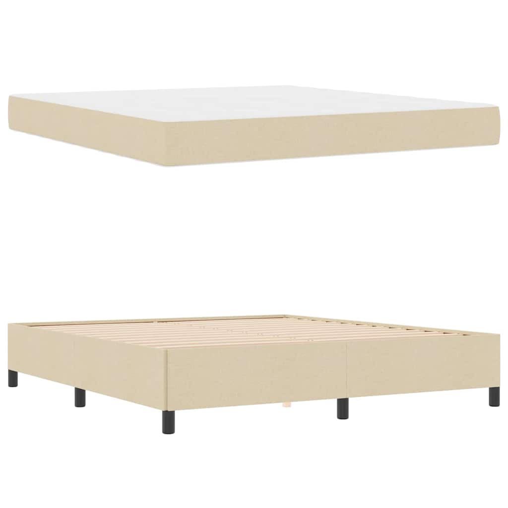 Box spring seng Creme 180 x 200 cm Stof