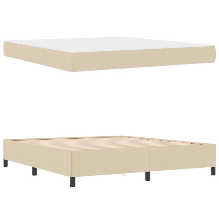 Box spring seng Creme 180 x 200 cm Stof