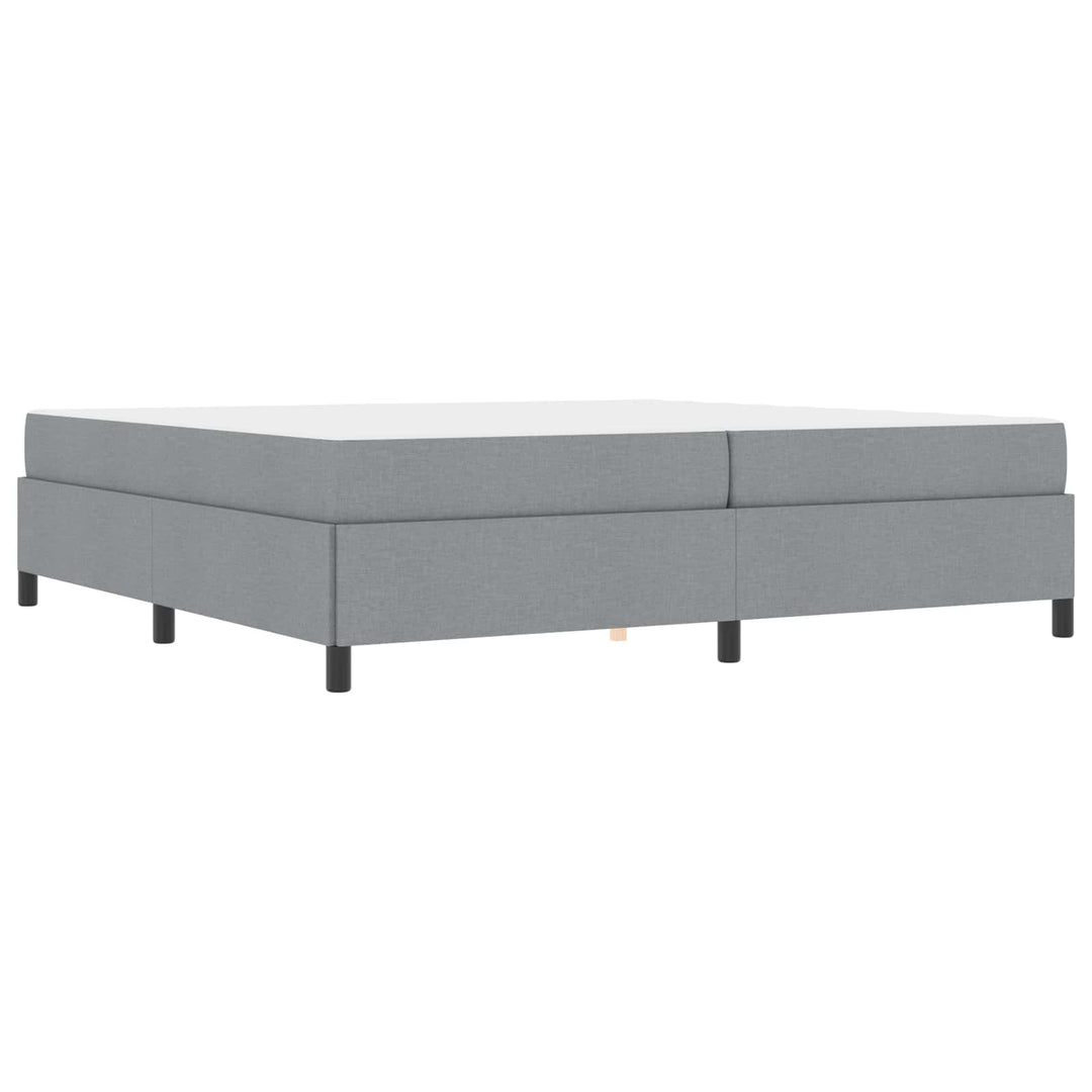 Box spring seng med madras Lysegrå 200 x 200 cm Stof