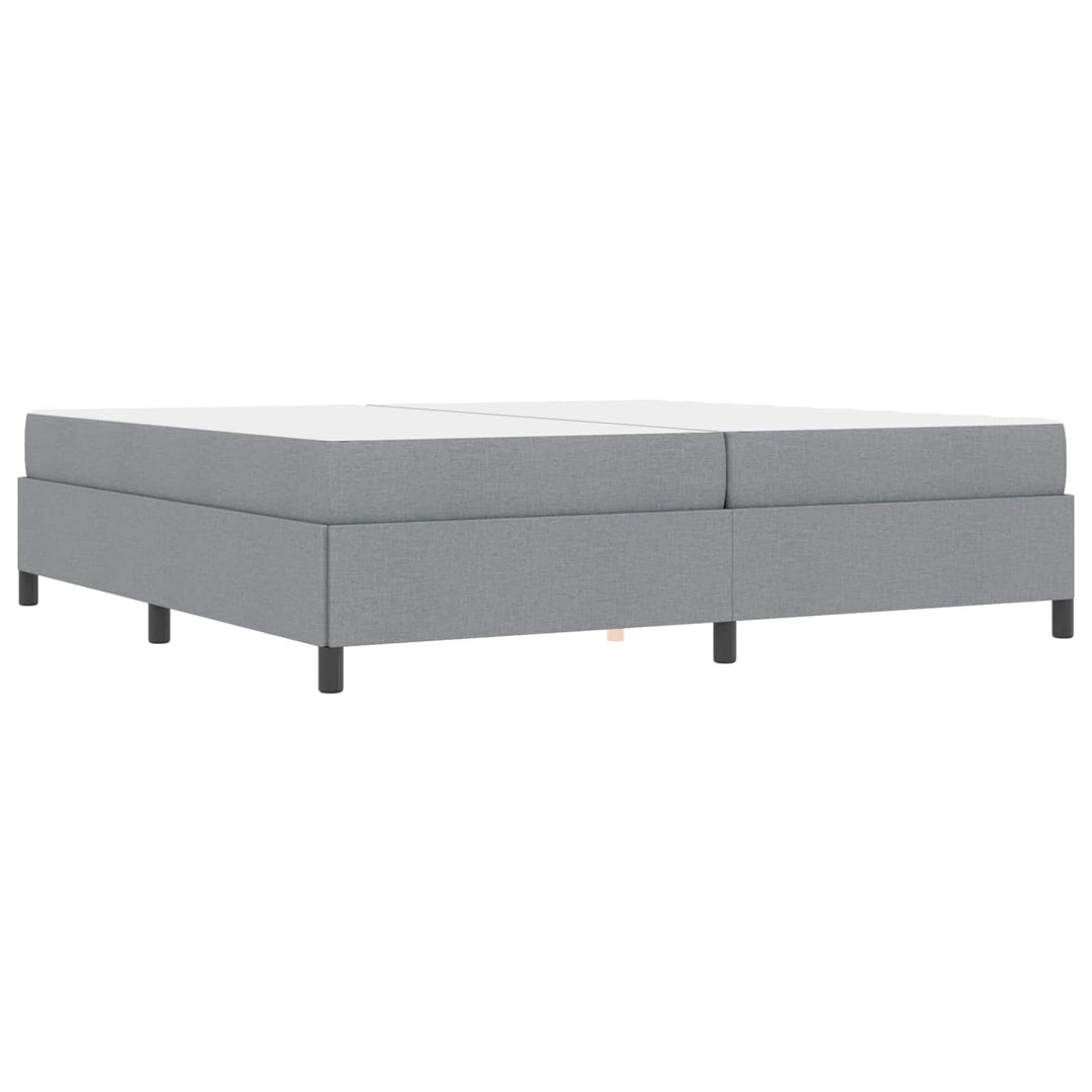 Box spring seng med madras Lysegrå 200 x 200 cm Stof