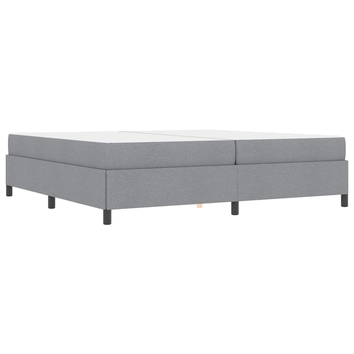 Box spring seng med madras Lysegrå 200 x 200 cm Stof