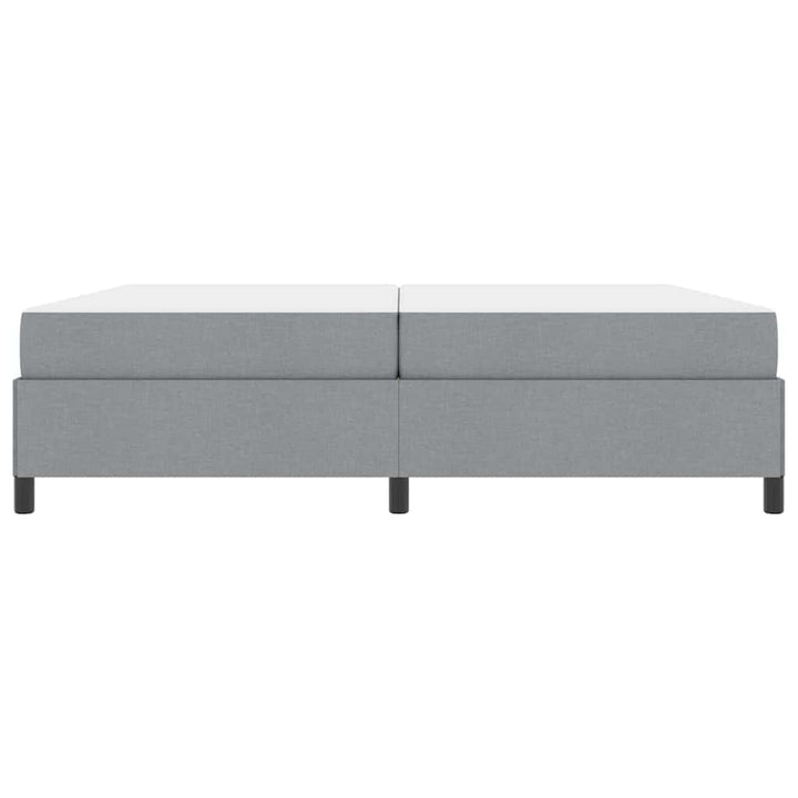 Box spring seng med madras Lysegrå 200 x 200 cm Stof
