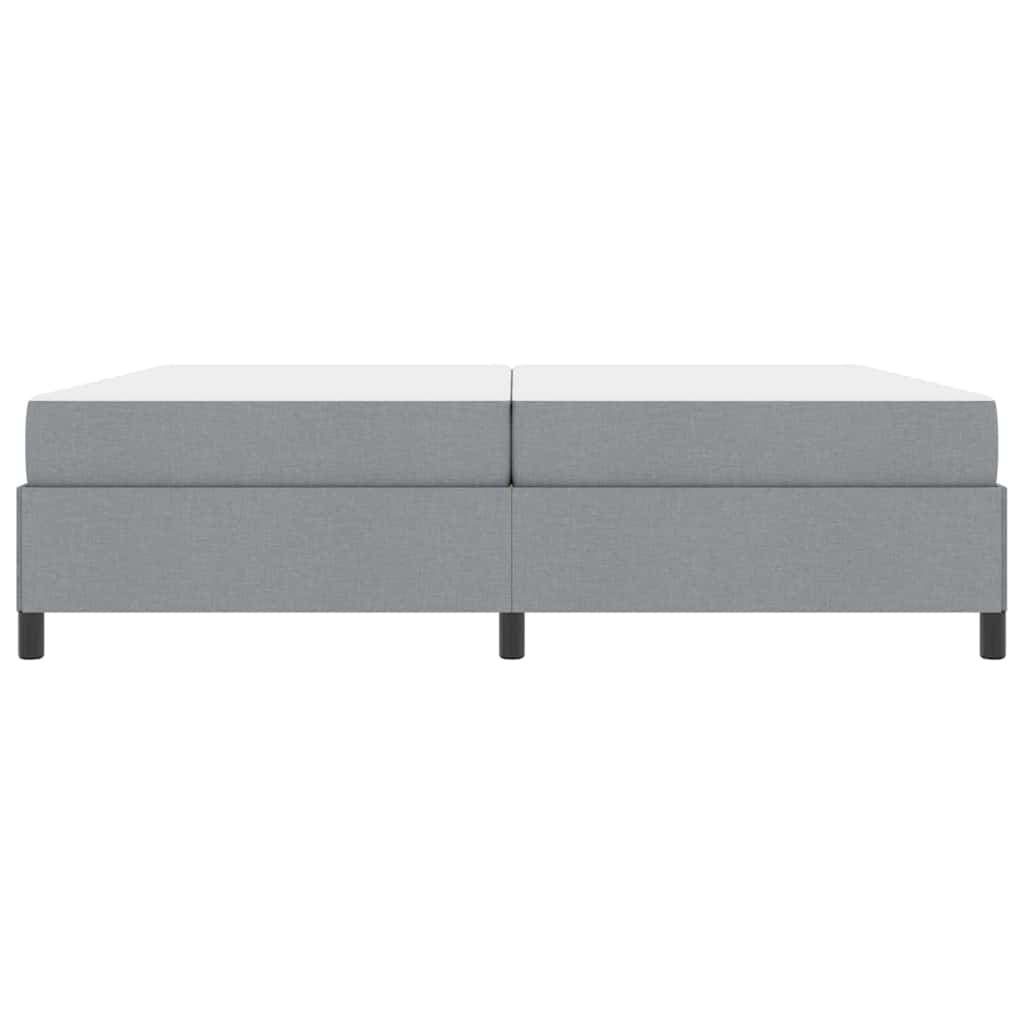 Box spring seng med madras Lysegrå 200 x 200 cm Stof