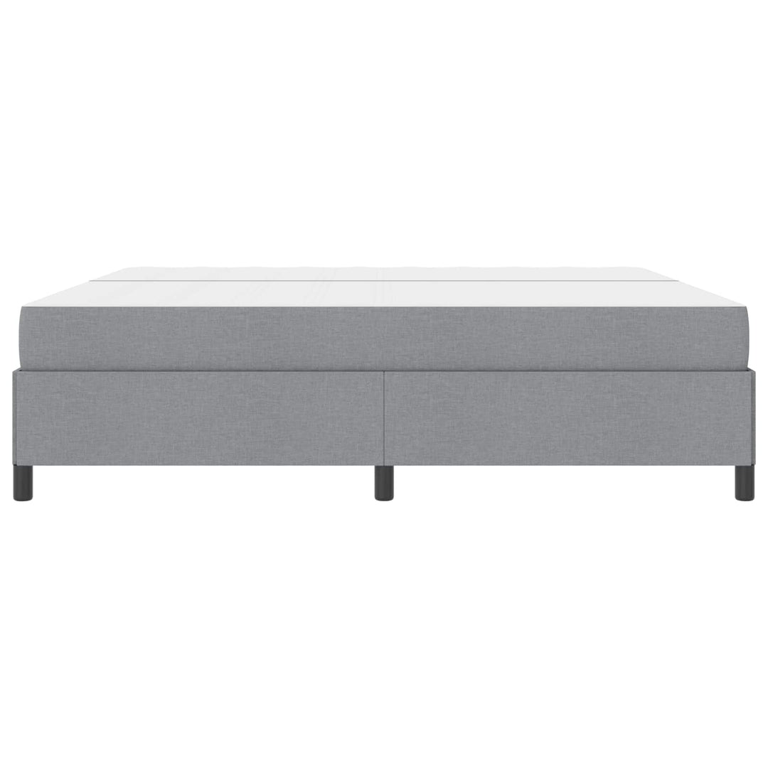 Box spring seng med madras Lysegrå 200 x 200 cm Stof