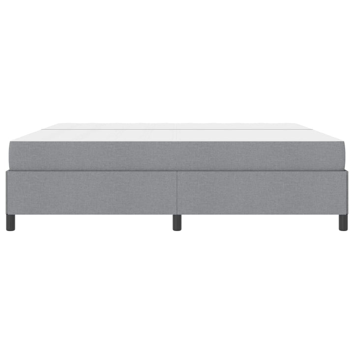 Box spring seng med madras Lysegrå 200 x 200 cm Stof
