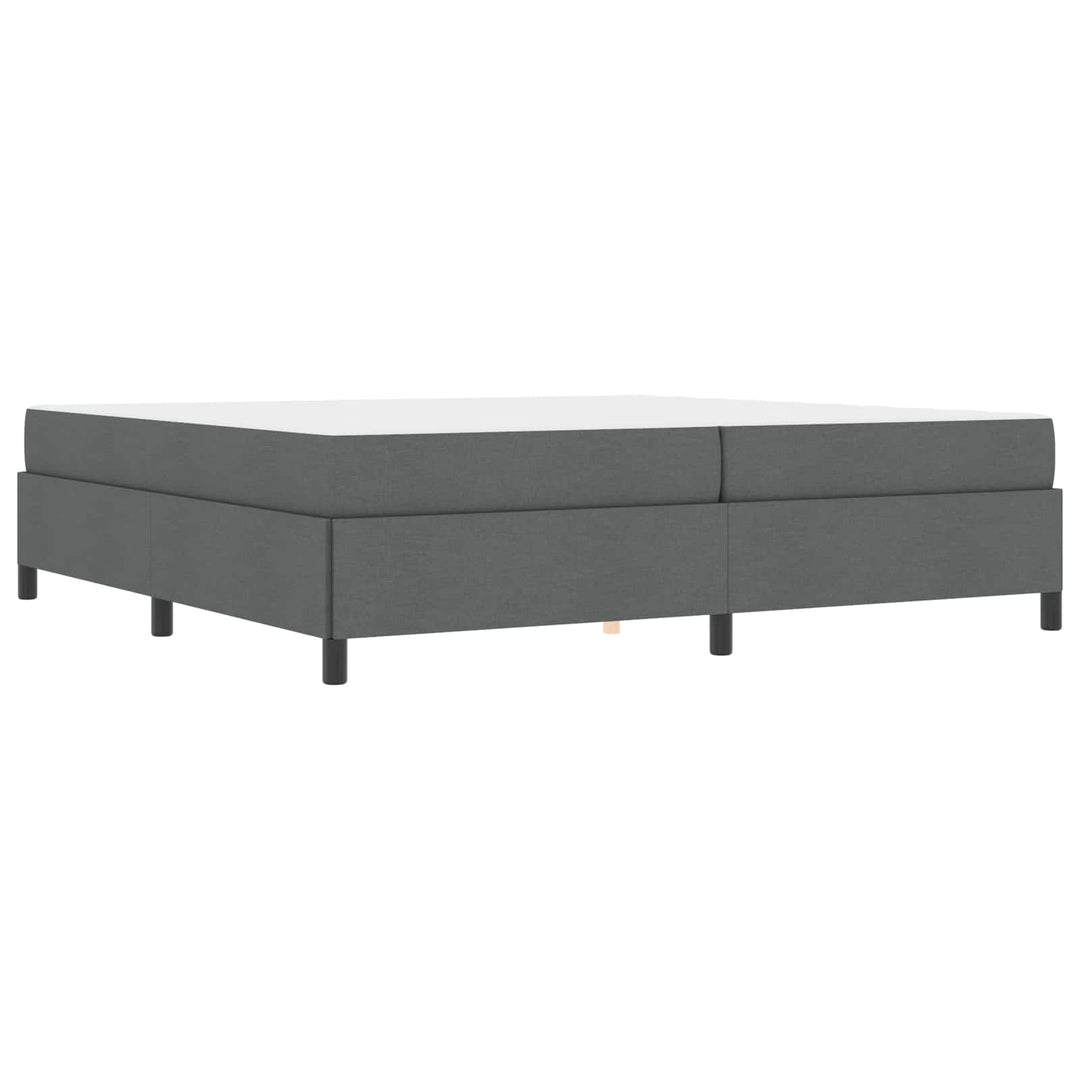 Box spring seng med madras Mørkegrå 200 x 200 cm Stof