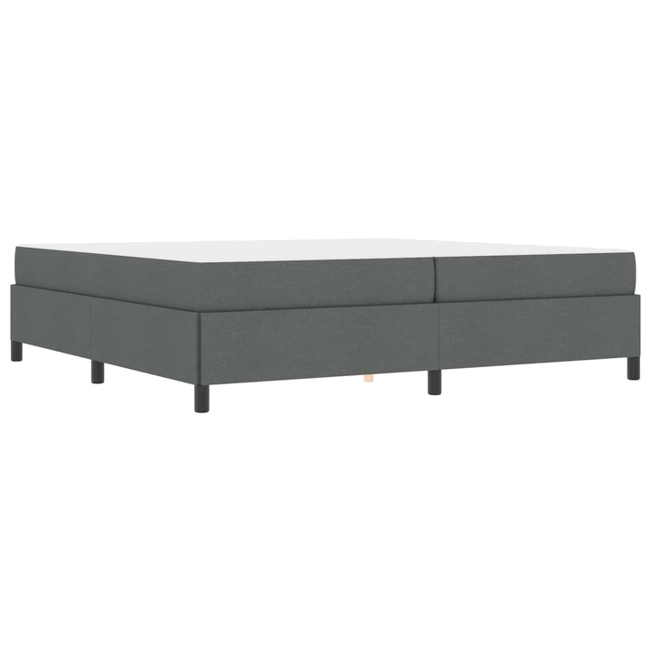 Box spring seng med madras Mørkegrå 200 x 200 cm Stof