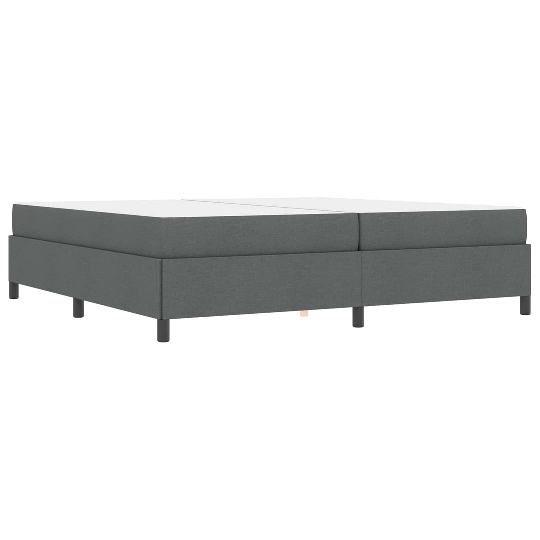 Box spring seng med madras Mørkegrå 200 x 200 cm Stof