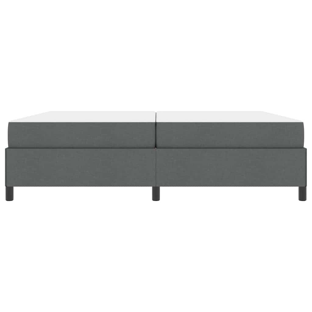 Box spring seng med madras Mørkegrå 200 x 200 cm Stof
