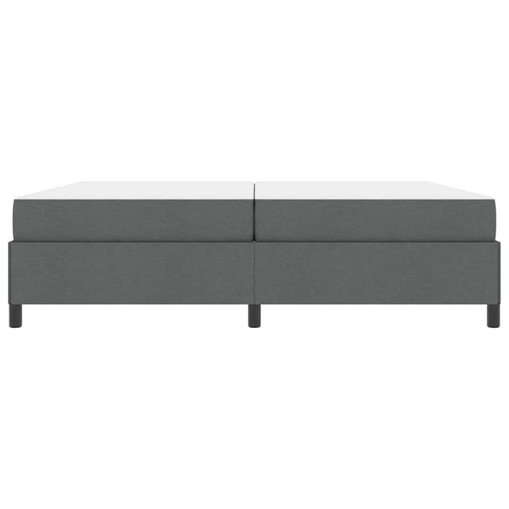 Box spring seng med madras Mørkegrå 200 x 200 cm Stof