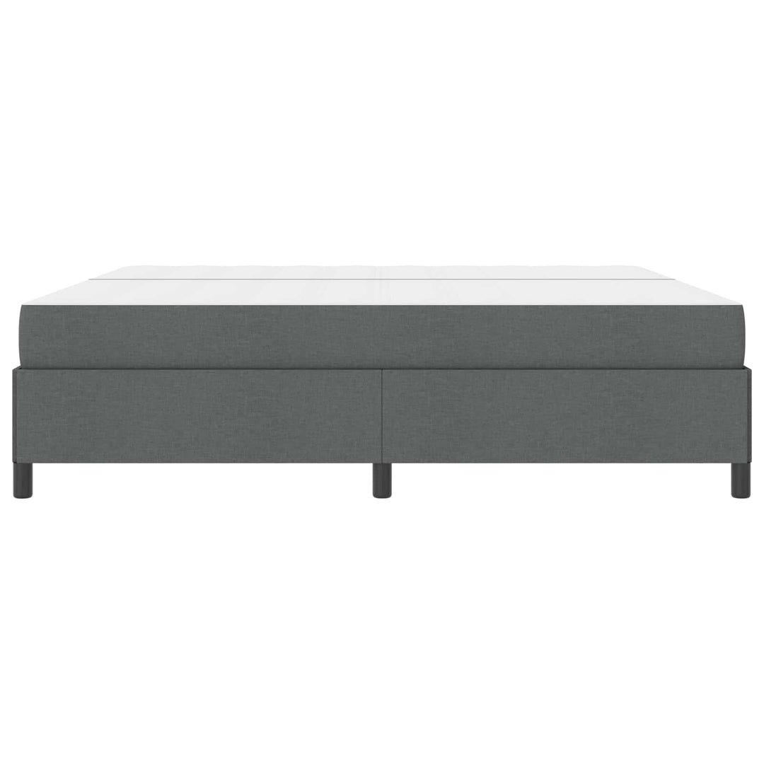 Box spring seng med madras Mørkegrå 200 x 200 cm Stof