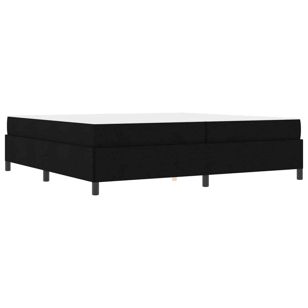 Box spring seng med madras Sort 200 x 200 cm Stof