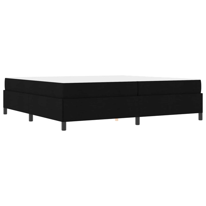 Box spring seng med madras Sort 200 x 200 cm Stof