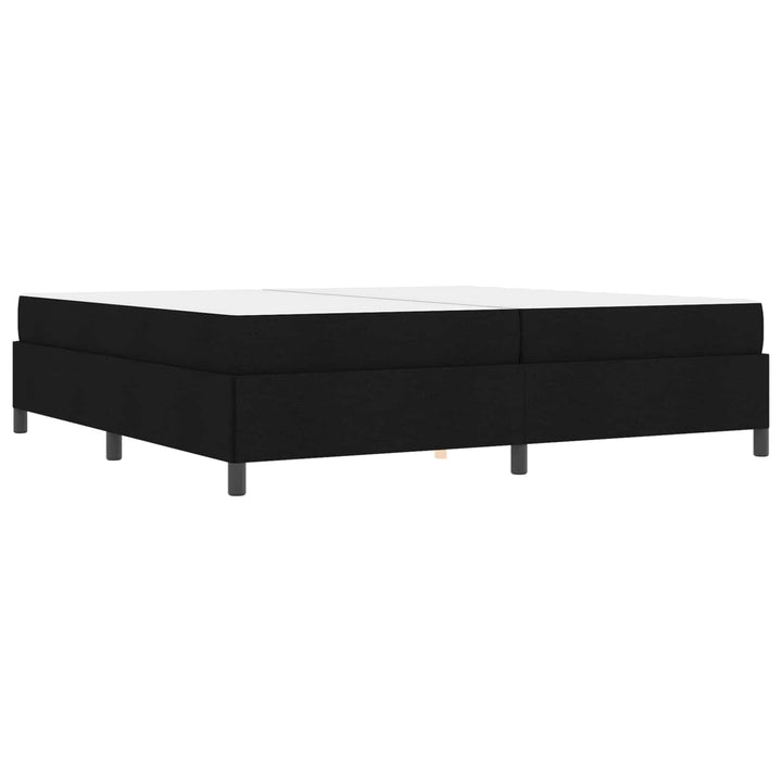 Box spring seng med madras Sort 200 x 200 cm Stof