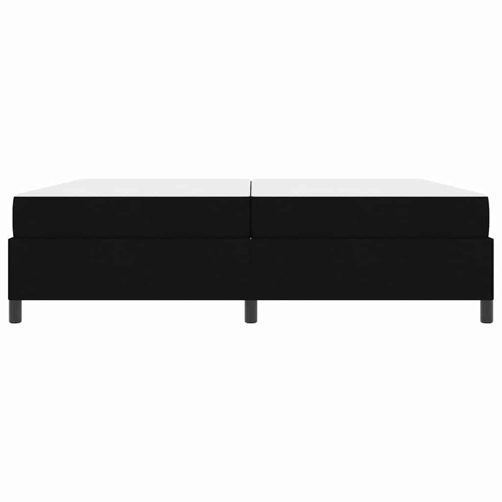 Box spring seng med madras Sort 200 x 200 cm Stof