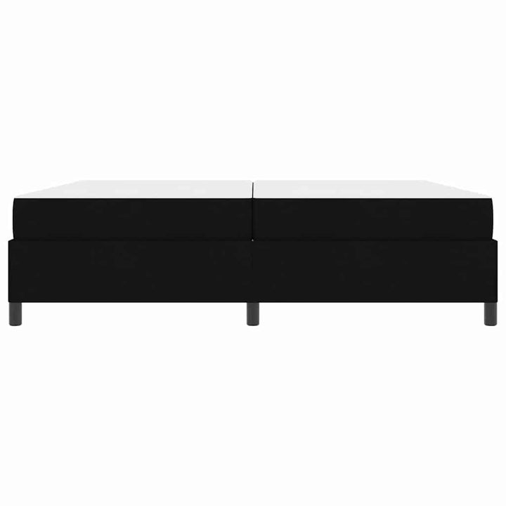 Box spring seng med madras Sort 200 x 200 cm Stof