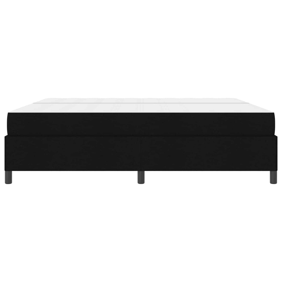 Box spring seng med madras Sort 200 x 200 cm Stof