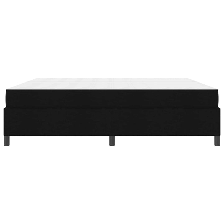 Box spring seng med madras Sort 200 x 200 cm Stof