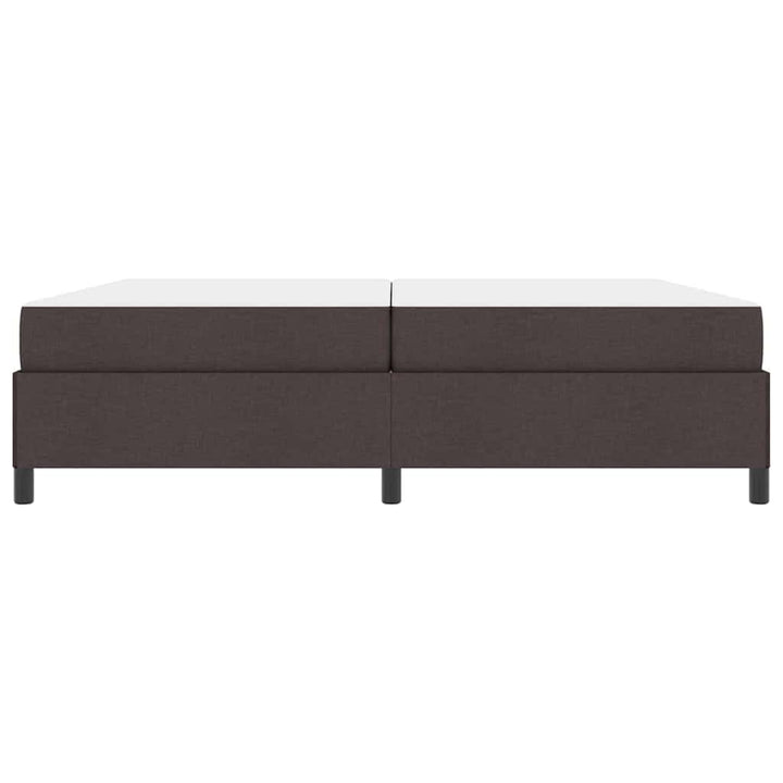 Box spring seng med madras Mørk Brun 200 x 200 cm Stof