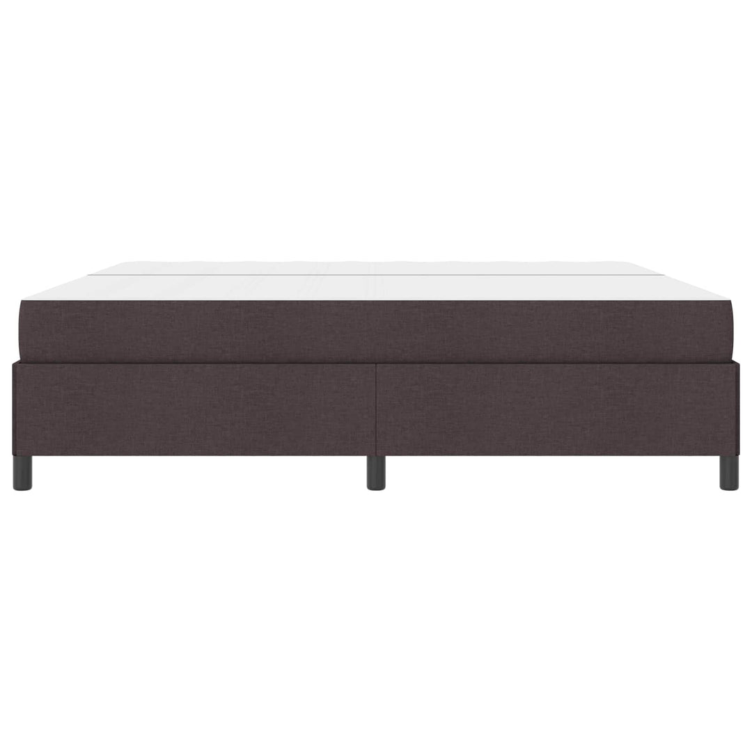 Box spring seng med madras Mørk Brun 200 x 200 cm Stof