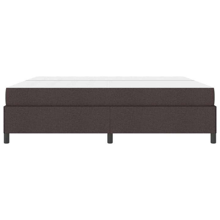Box spring seng med madras Mørk Brun 200 x 200 cm Stof