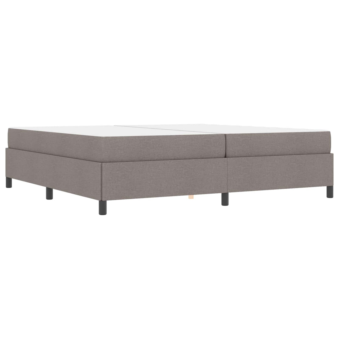 Box spring seng med madras Gråbrun 200 x 200 cm Stof
