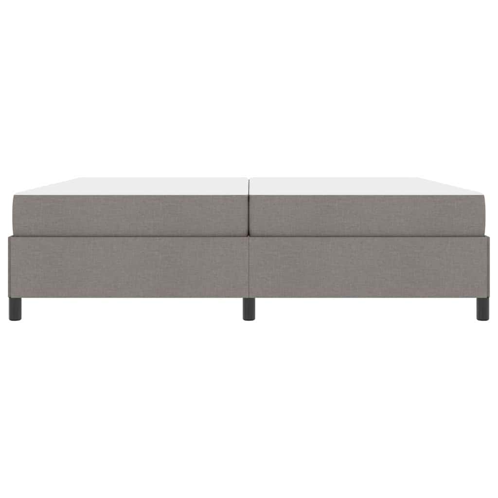 Box spring seng med madras Gråbrun 200 x 200 cm Stof