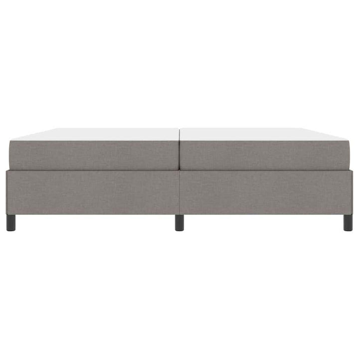 Box spring seng med madras Gråbrun 200 x 200 cm Stof
