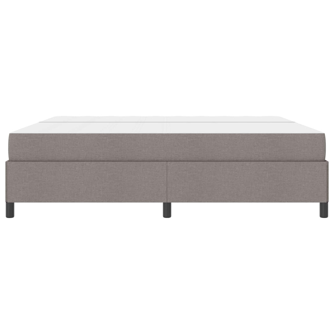 Box spring seng med madras Gråbrun 200 x 200 cm Stof