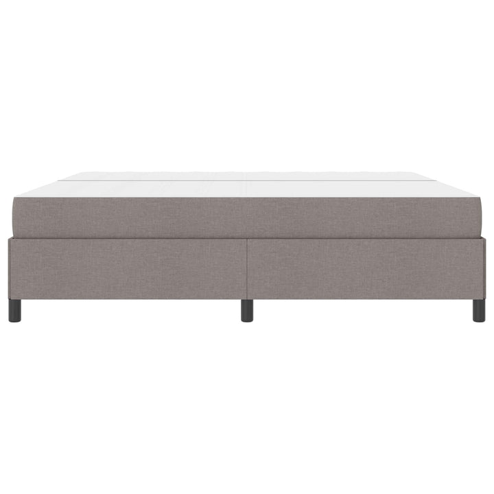 Box spring seng med madras Gråbrun 200 x 200 cm Stof