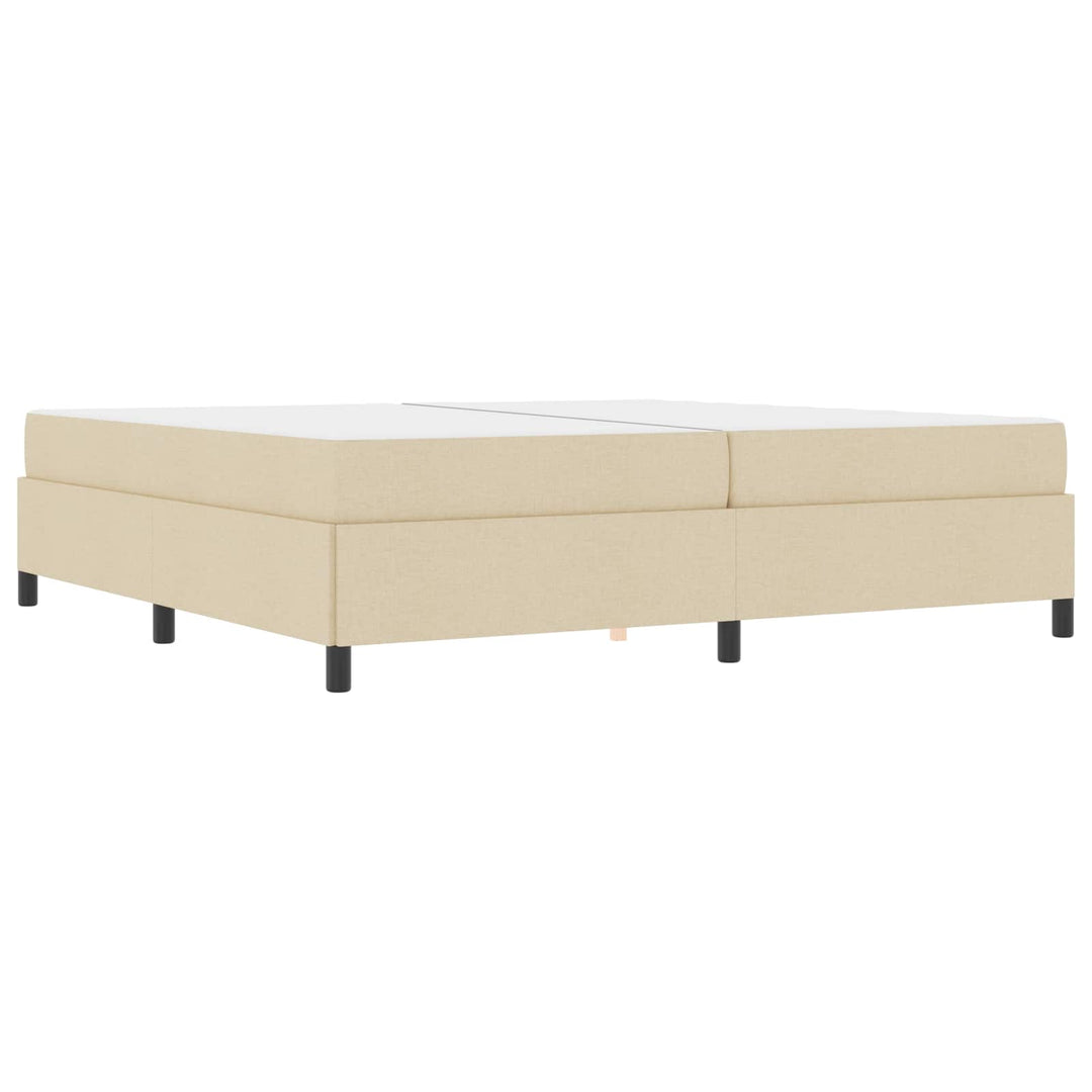 Box spring seng med madras Creme 200 x 200 cm Stof