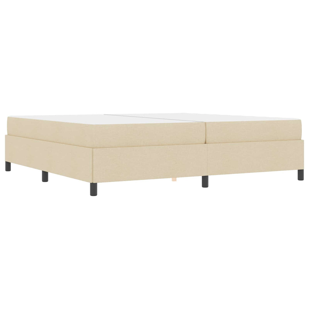 Box spring seng med madras Creme 200 x 200 cm Stof
