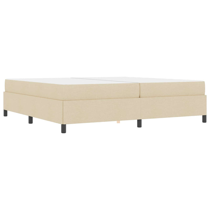 Box spring seng med madras Creme 200 x 200 cm Stof