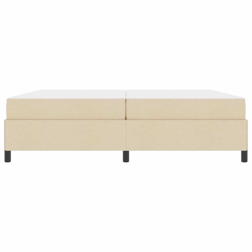 Box spring seng med madras Creme 200 x 200 cm Stof