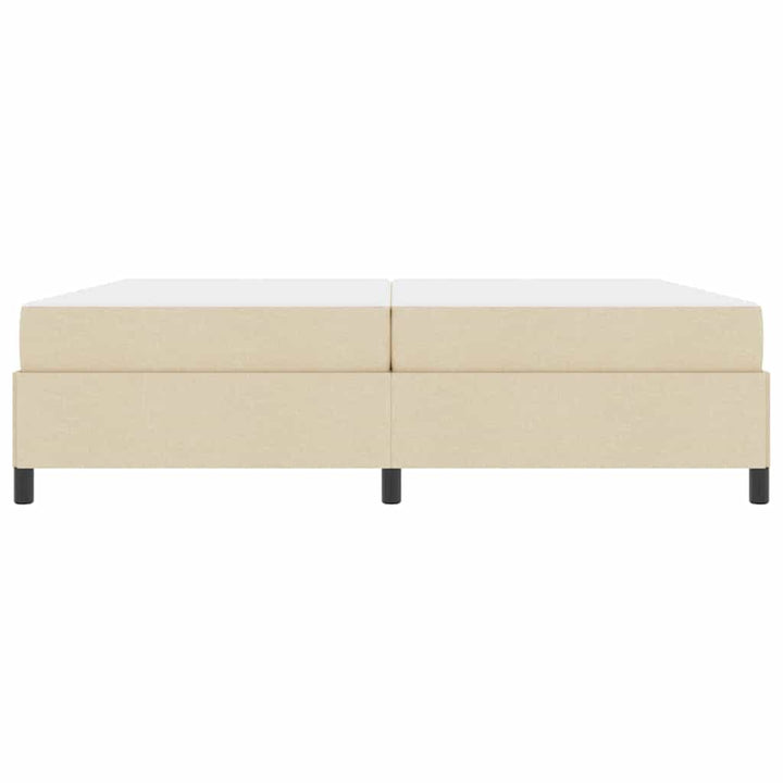 Box spring seng med madras Creme 200 x 200 cm Stof