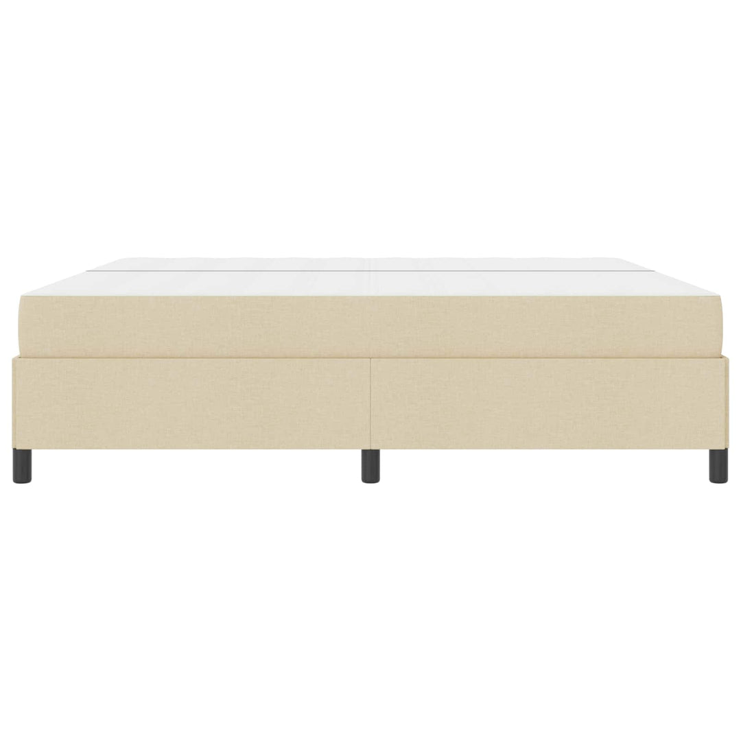 Box spring seng med madras Creme 200 x 200 cm Stof