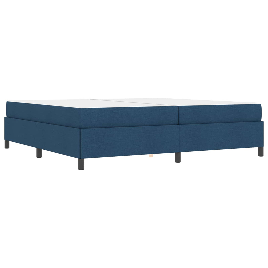 Box spring seng med madras Blå 200 x 200 cm Stof