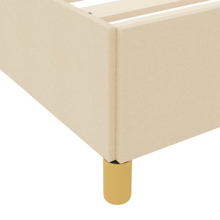 Sengestel med madras Creme 80 x 200 cm Stof
