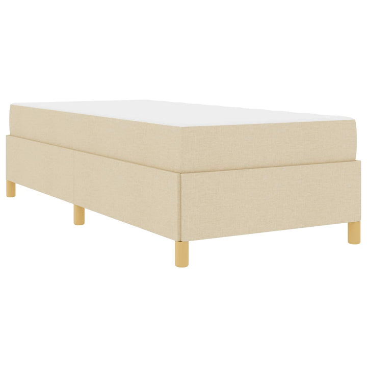 Sengestel med madras Creme 80 x 200 cm Stof