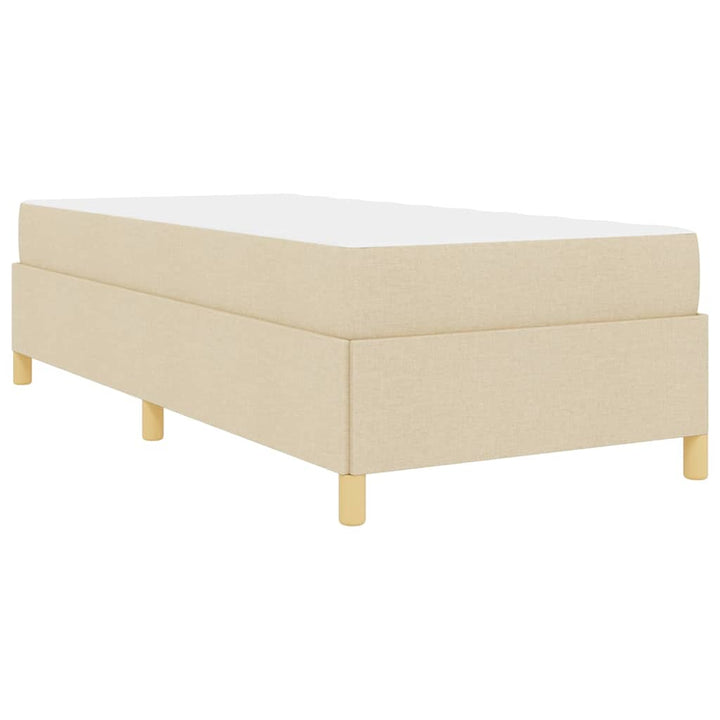 Sengestel med madras Creme 80 x 200 cm Stof
