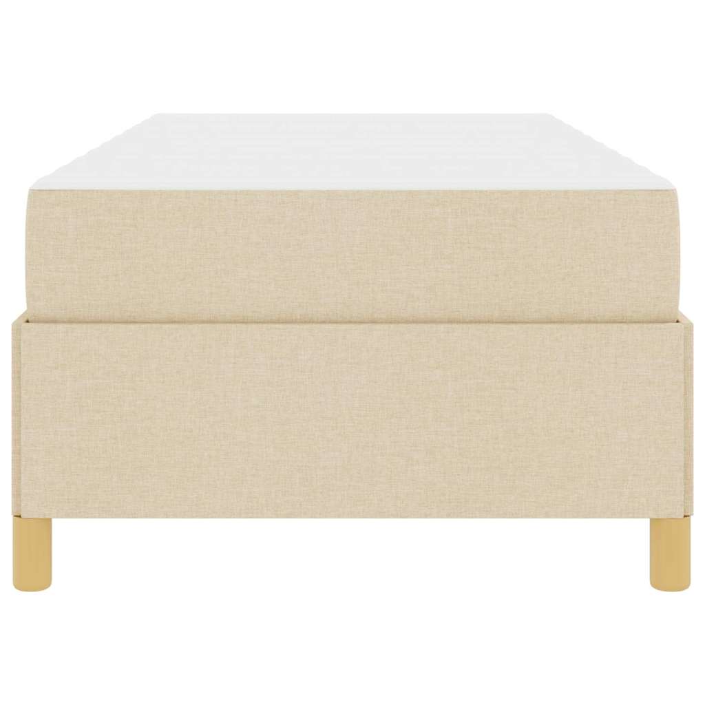 Sengestel med madras Creme 80 x 200 cm Stof