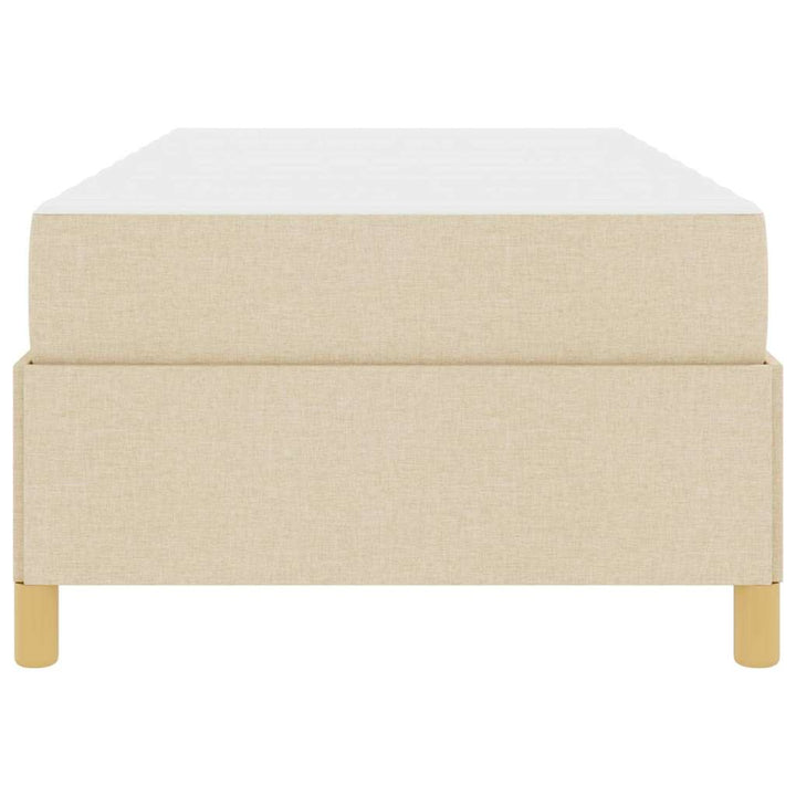Sengestel med madras Creme 80 x 200 cm Stof
