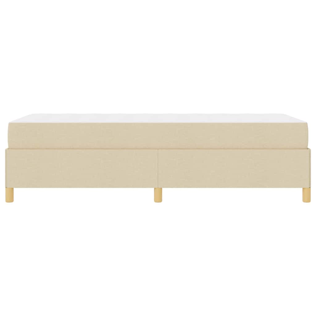 Sengestel med madras Creme 80 x 200 cm Stof